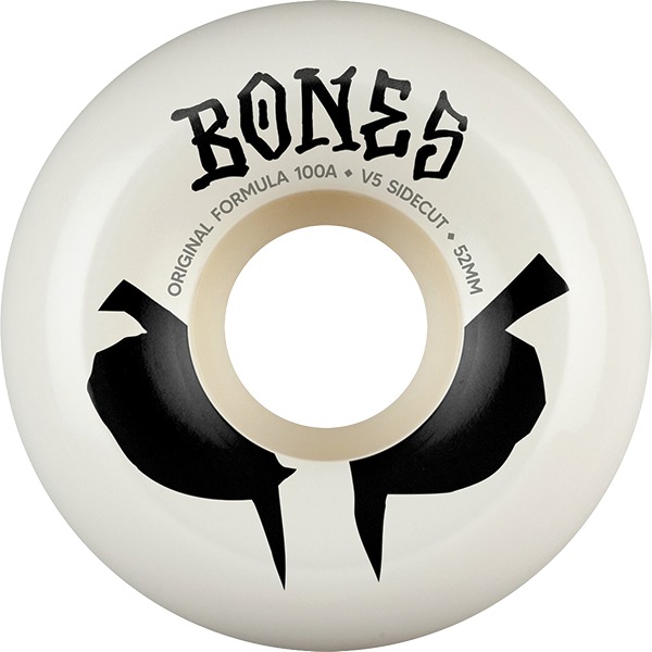 Bones Wheels 100's OG V5 Sidecut Blot White / Black Skateboard Wheels - 52mm 100a (Set of 4) Bones Wheels 100's OG V5 Sidecut Blot White / Black Skateboard Wheels - 52mm 100a (Set of 4)