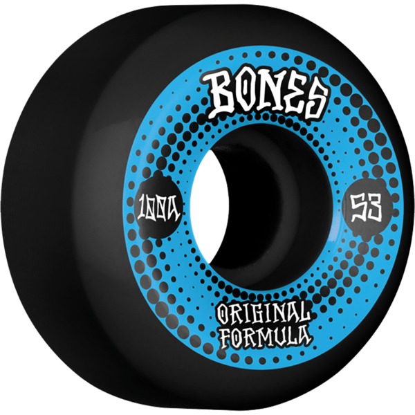 Bones Wheels 100's OG V5 Originals Black Skateboard Wheels - 53mm 100a (Set of 4)