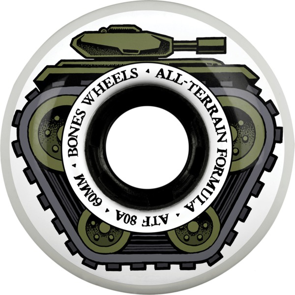 Bones Wheels ATF All Tank White Skateboard Wheels - 60mm 80a (Set of 4)