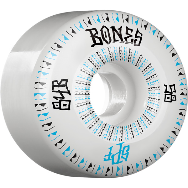 Bones Wheels SPF Linear White / Blue Skateboard Wheels - 58mm 84b (Set of 4)
