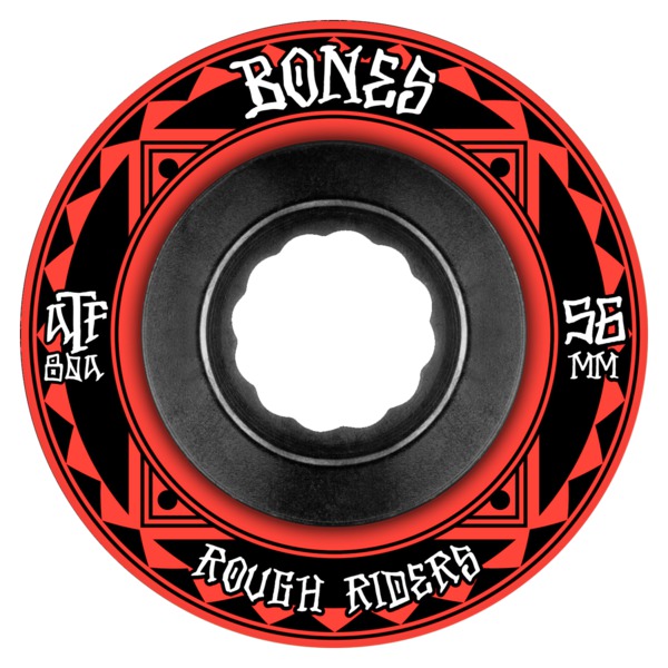Bones Wheels ATF Rough Rider Skull Bones Red Skateboard Wheels - 56mm 80a (Set of 4) Bones Wheels ATF Rough Rider Skull Bones Red Skateboard Wheels - 56mm 80a (Set of 4)