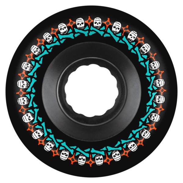 Bones Wheels ATF Rough Rider Skull Bones Black Skateboard Wheels - 59mm 80a (Set of 4) Bones Wheels ATF Rough Rider Skull Bones Black Skateboard Wheels - 59mm 80a (Set of 4)