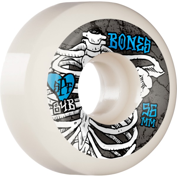Bones Wheels SPF P5 Rapture White / Grey / Blue Skateboard Wheels - 56mm 84b (Set of 4)