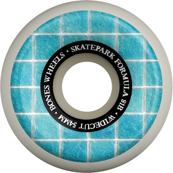 Bones Wheels SPF V6 Pool And The Gang White / Blue Skateboard Wheels - 54mm 81b (Set of 4)