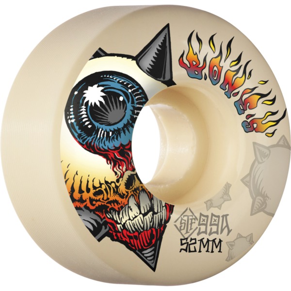 Bones Wheels STF V1 Iron Sun Natural Skateboard Wheels - 52mm 99a (Set of 4)