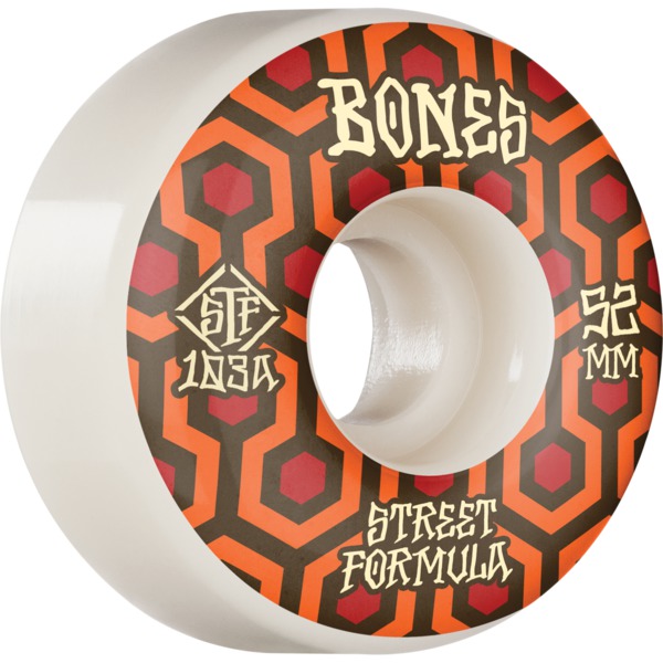 Bones Wheels STF V1 Retros White Skateboard Wheels - 52mm 103a (Set of 4)