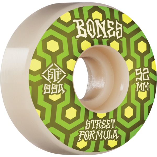 Bones Wheels STF V1 Retros White Skateboard Wheels - 52mm 99a (Set of 4)