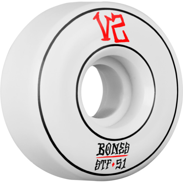 Bones 51mm V1 STF Annuals Skateboard Wheels 103A Free Bearings Set 