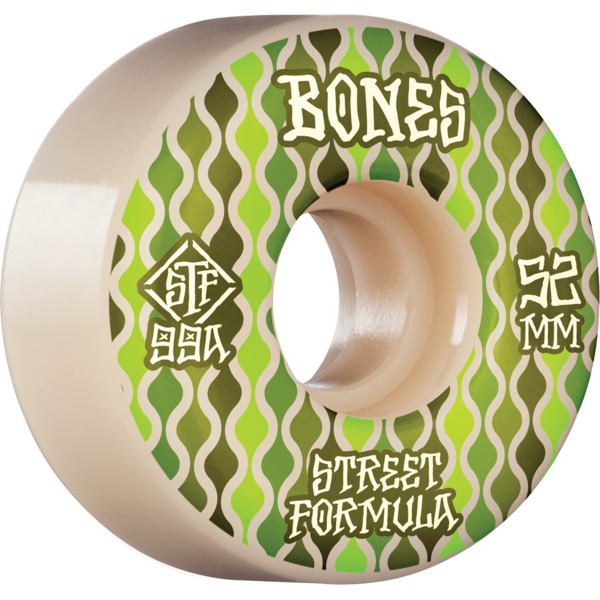 Bones Wheels STF V2 Retros White Skateboard Wheels - 52mm 99a (Set of 4)