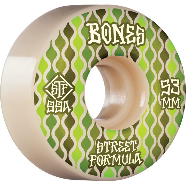 Bones Wheels STF V2 Retros White Skateboard Wheels - 53mm 99a (Set of 4)