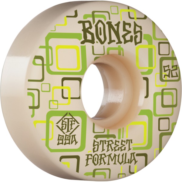 Bones Wheels STF V3 Retros White Skateboard Wheels - 52mm 99a (Set of 4)