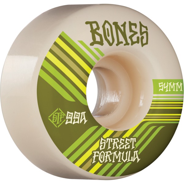 Bones Wheels STF V4 Retros White Skateboard Wheels - 54mm 99a (Set of 4)