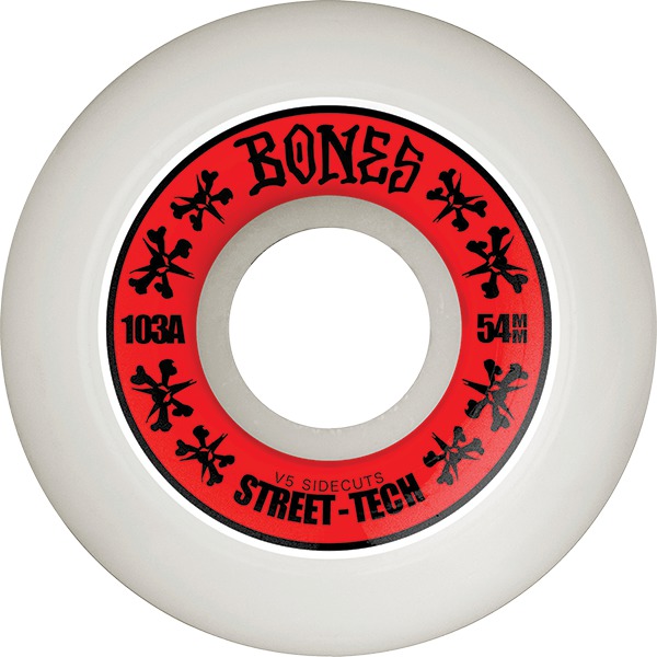 Bones Wheels STF V5 Annuals White / Red Skateboard Wheels - 54mm 103a (Set of 4) Bones Wheels STF V5 Annuals White / Red Skateboard Wheels - 54mm 103a (Set of 4)