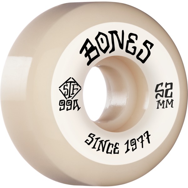 Bones Wheels STF V5 Heritage Roots Natural Skateboard Wheels - 52mm 99a (Set of 4)