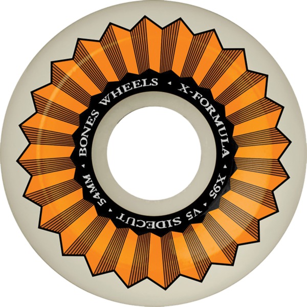 Bones Wheels XF X95 V5 Sidecut Banks Logo Natural Skateboard Wheels - 54mm 95a (Set of 4)