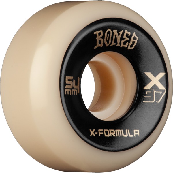 Bones Wheels X-Formula X97 V5 Side Cut Natural Skateboard Wheels - 54mm 97a (Set of 4)