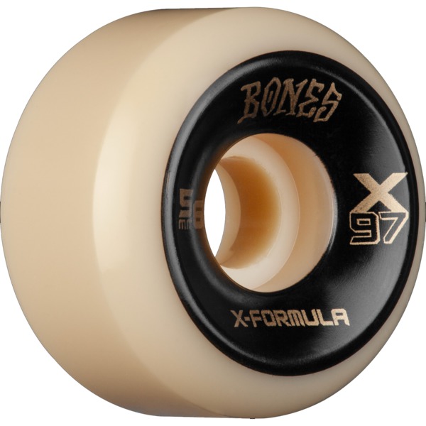Bones Wheels X-Formula X97 V6 Wide Cut Natural Skateboard Wheels - 56mm 97a (Set of 4)