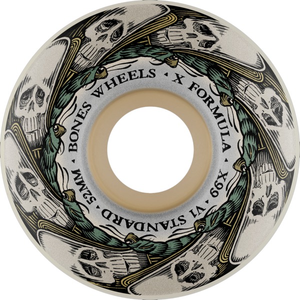 Bones Wheels X-Formula X99 V1 STD Butterfly Effect / Natural Skateboard Wheels - 52mm 99a (Set of 4)