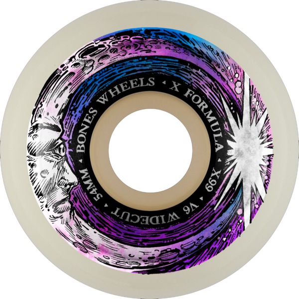 Bones Wheels X-Formula X99 V6 Wide Cut Moon Beam / Natural Skateboard Wheels - 54mm 99a (Set of 4)