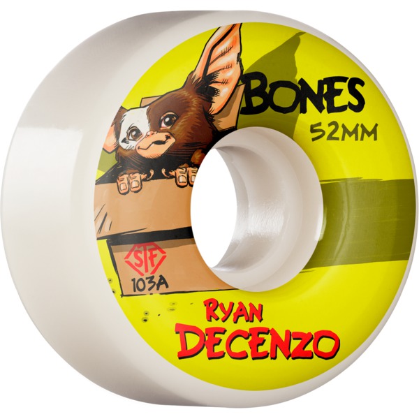 Bones Wheels Ryan Decenzo STF V2 Gizzmo Natural Skateboard Wheels - 52mm 103a (Set of 4)