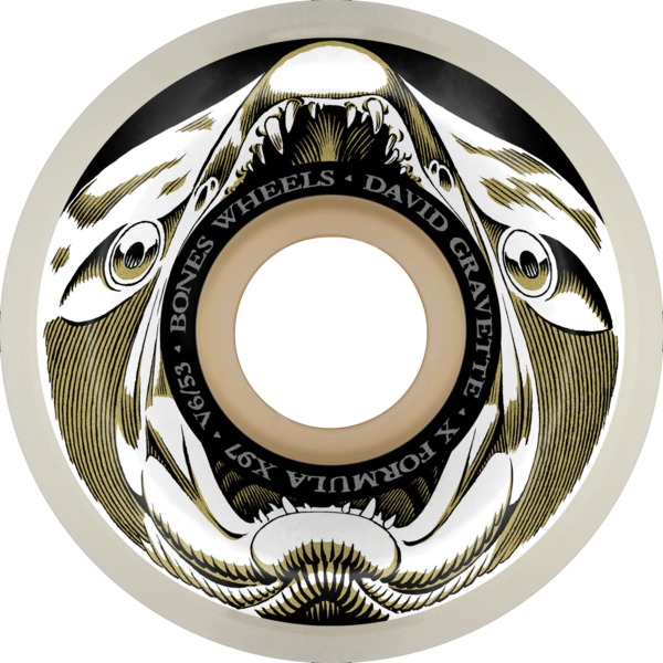 Bones Wheels David Gravette XF V6 Salmon Illa Skateboard Wheels - 53mm 97a (Set of 4)