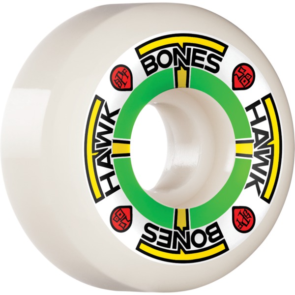 Bones Wheels Tony Hawk SPF P5 T-Bones II White Skateboard Wheels - 58mm 84b (Set of 4)