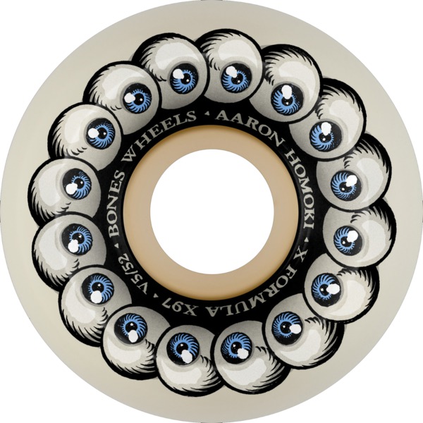 Bones Wheels Aaron "Jaws" Homoki XF V5 Vision Quest Natural Skateboard Wheels - 52mm 97a (Set of 4)