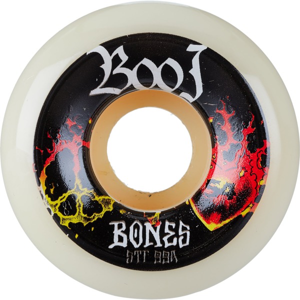 Bones Wheels Boo Johnson STF V6 Heart & Soul White Skateboard Wheels - 54mm 99a (Set of 4)