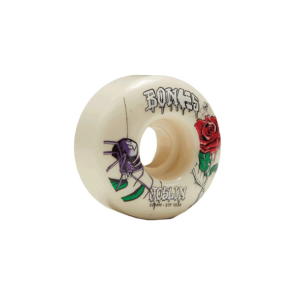 Bones Wheels Chris Joslin STF V1 Etnies Collab White Skateboard Wheels - 52mm 103a (Set of 4)