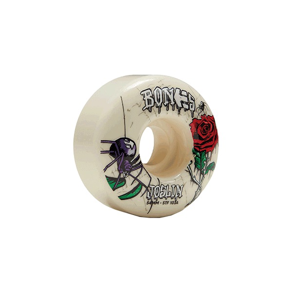 Bones Wheels Chris Joslin STF V1 Etnies Collab White Skateboard Wheels - 54mm 103a (Set of 4)