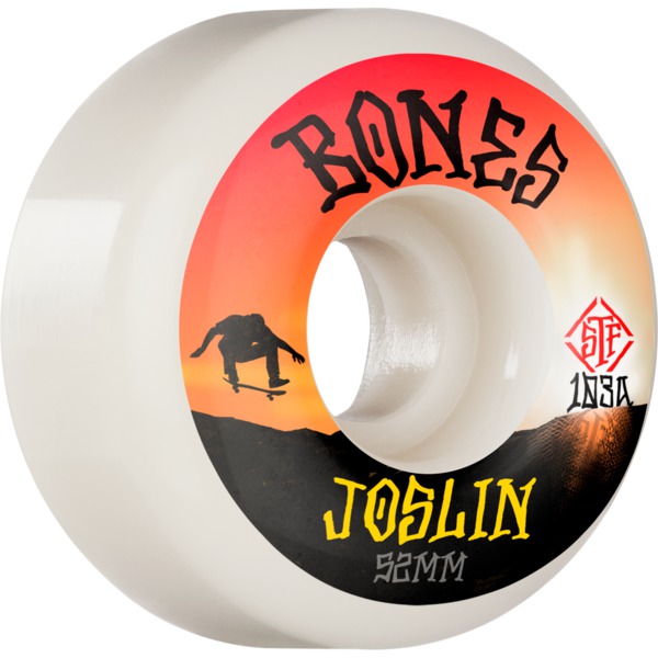 Bones Wheels Chris Joslin STF V1 Sunset Natural Skateboard Wheels - 52mm 103a (Set of 4)