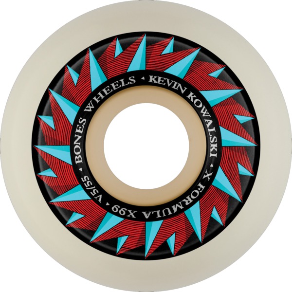 Bones Wheels Kevin Kowalski XF V5 Against The Grain Natural Skateboard Wheels - 55mm 99a (Set of 4)