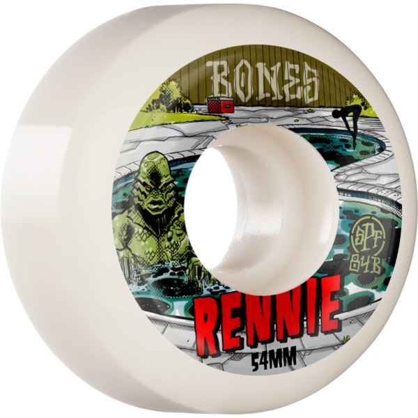 Bones Wheels Tristan Rennie SPF P5 Pool Lagoon White Skateboard Wheels - 54mm 84b (Set of 4)