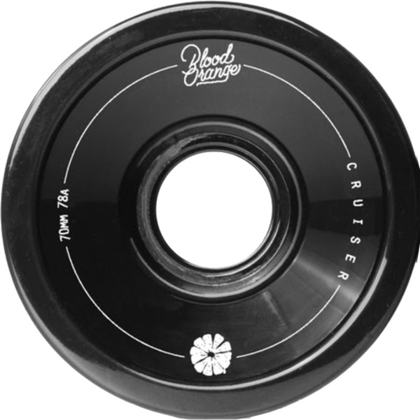 Blood Orange Black Skateboard Wheels - 70mm 78a (Set of 4)