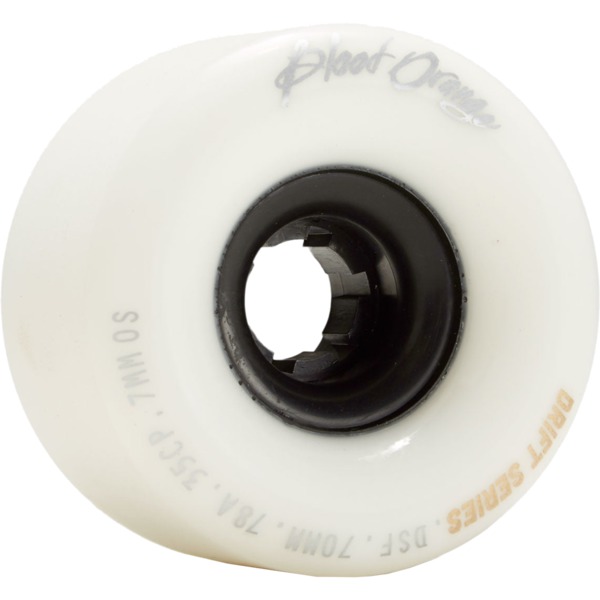 Blood Orange Drift White Skateboard Wheels - 70mm 78a (Set of 4)