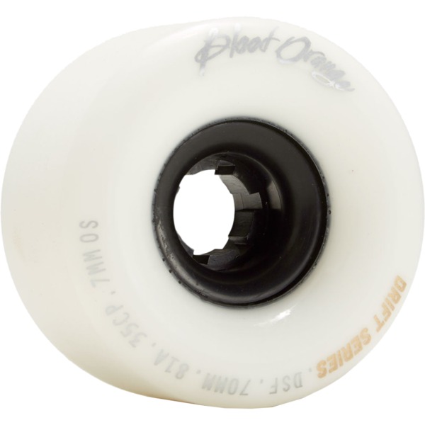 Blood Orange Drift White Skateboard Wheels - 70mm 81a (Set of 4)