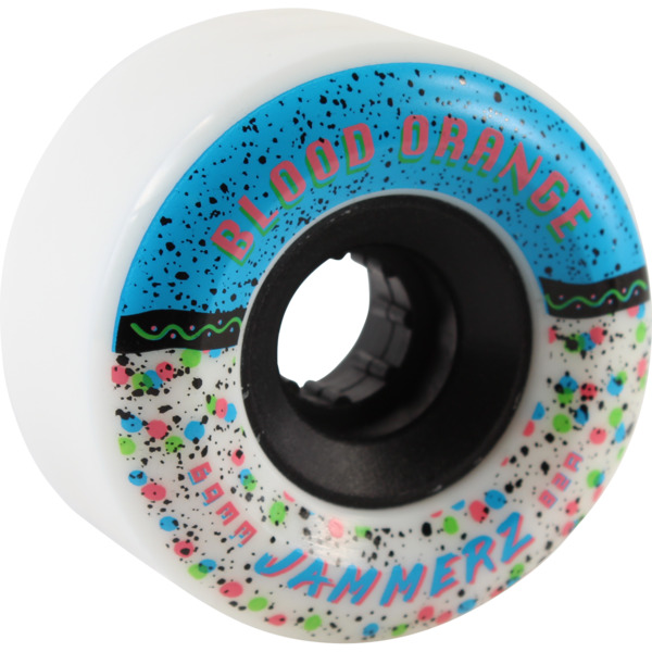 Blood Orange Jammers White / Blue Skateboard Wheels - 69mm 82a (Set of 4)