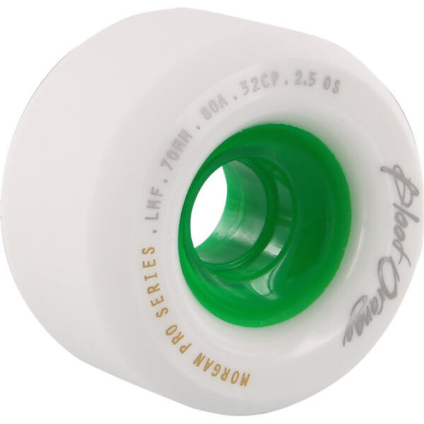 Blood Orange Liam Morgan Pro Series White / Green Skateboard Wheels - 70mm 80a (Set of 4)