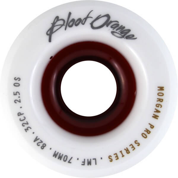 Blood Orange Liam Morgan Pro Series White / Red Skateboard Wheels - 70mm 82a (Set of 4)