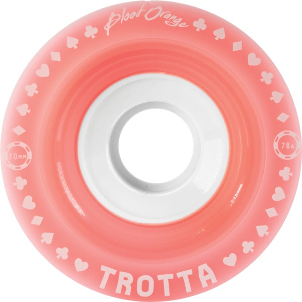 Blood Orange Cole Trotta Pro Series Pink / White Skateboard Wheels - 70mm 78a (Set of 4)