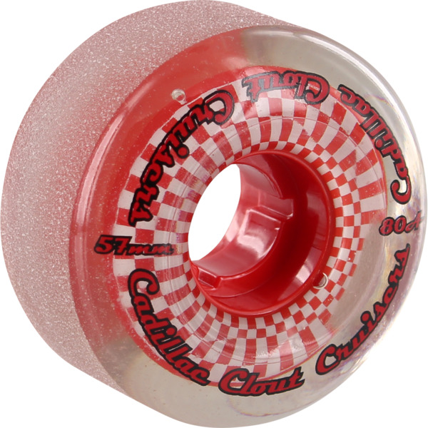 Cadillac Wheels Clout Cruisers Smoke / Red Skateboard Wheels - 57mm 80a (Set of 4)