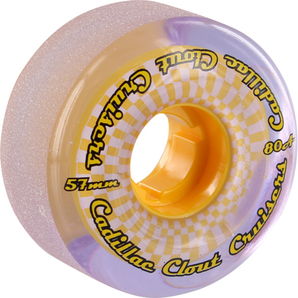 Cadillac Wheels Clout Cruisers Purple / Yellow Skateboard Wheels - 57mm 80a (Set of 4)