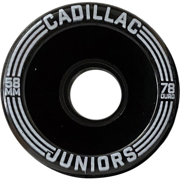 Cadillac Wheels Juniors Black Skateboard Wheels - 58mm 78a (Set of 4)
