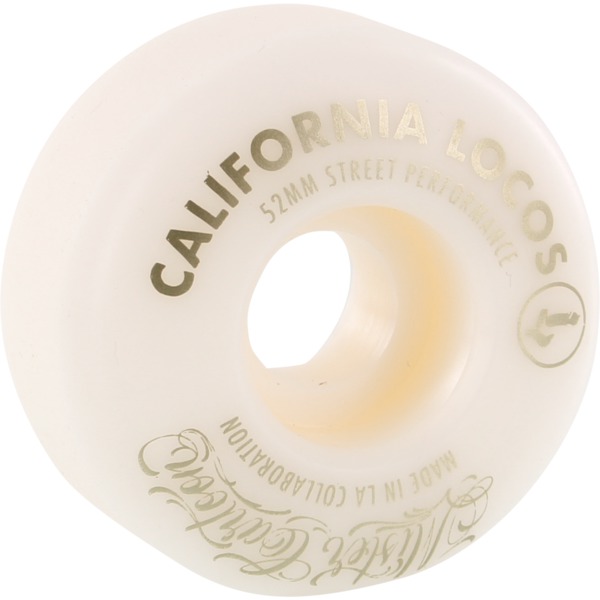 California Locos Irons White Skateboard Wheels - 52mm 99a (Set of 4)