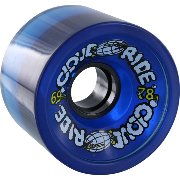 Cloud Ride Wheels Cruiser Clear Midnight Blue Longboard Skateboard Wheels - 69mm 78a (Set of 4)