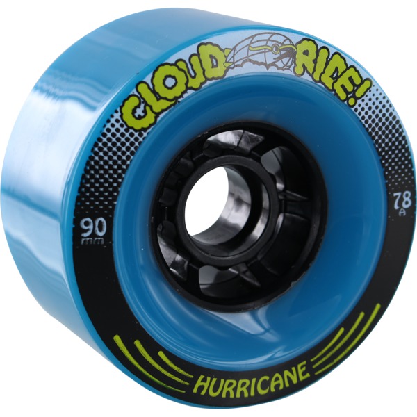 Cloud Ride Wheels Hurricane Cruiser Blue Longboard Skateboard Wheels - 90mm 78a (Set of 4)