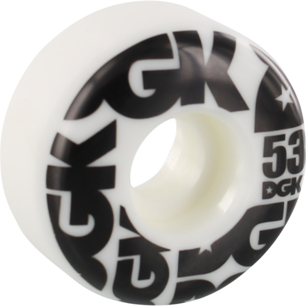 DGK Skateboards Street Formula Black / White Skateboard Wheels - 53mm 101a (Set of 4)