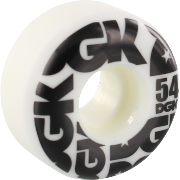 DGK Skateboards Street Formula Black / White Skateboard Wheels - 54mm 101a (Set of 4)