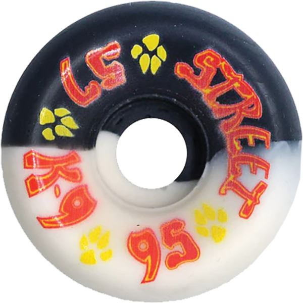 Dogtown Skateboards K-9 80's Street Black / White Split Skateboard Wheels - 57mm 95a (Set of 4)