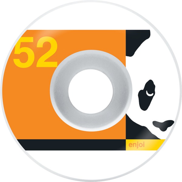 Enjoi Skateboards Box Panda White / Orange Skateboard Wheels - 52mm 99a (Set of 4)